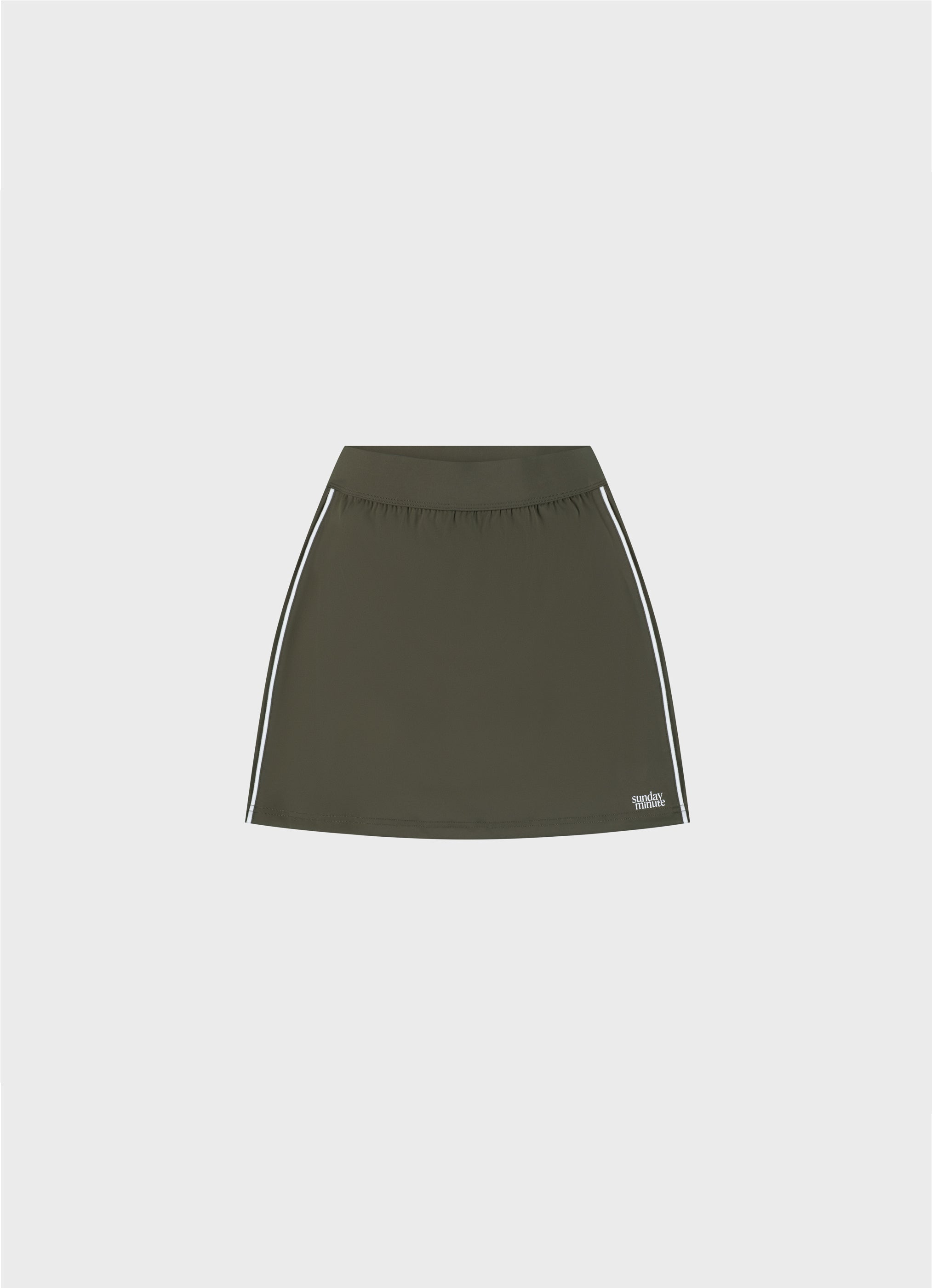 Logo Print Court Skirt - Sage Green