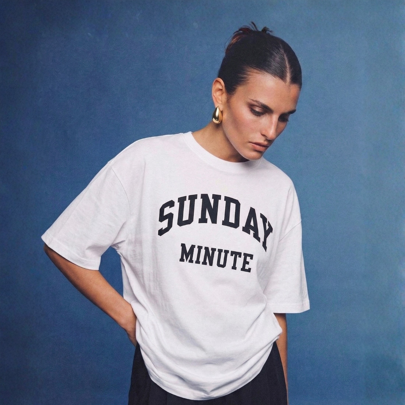 Oversized T-Shirt - White/Black
