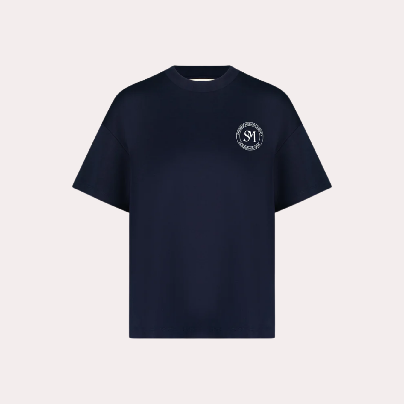 Short Sleeve T-Shirt - Navy Blue/Ivory
