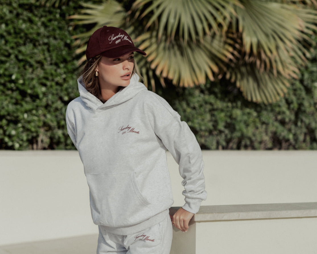 Retreat Sweatpants - Heather Grey/Burgundy