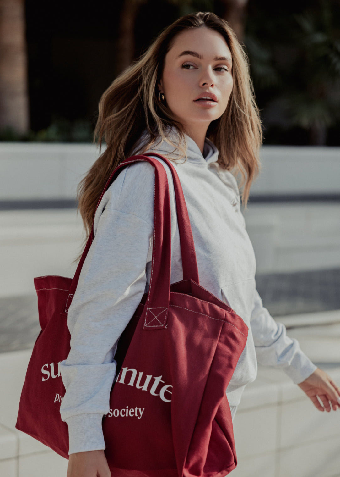 Everyday Tote Bag - Burgundy
