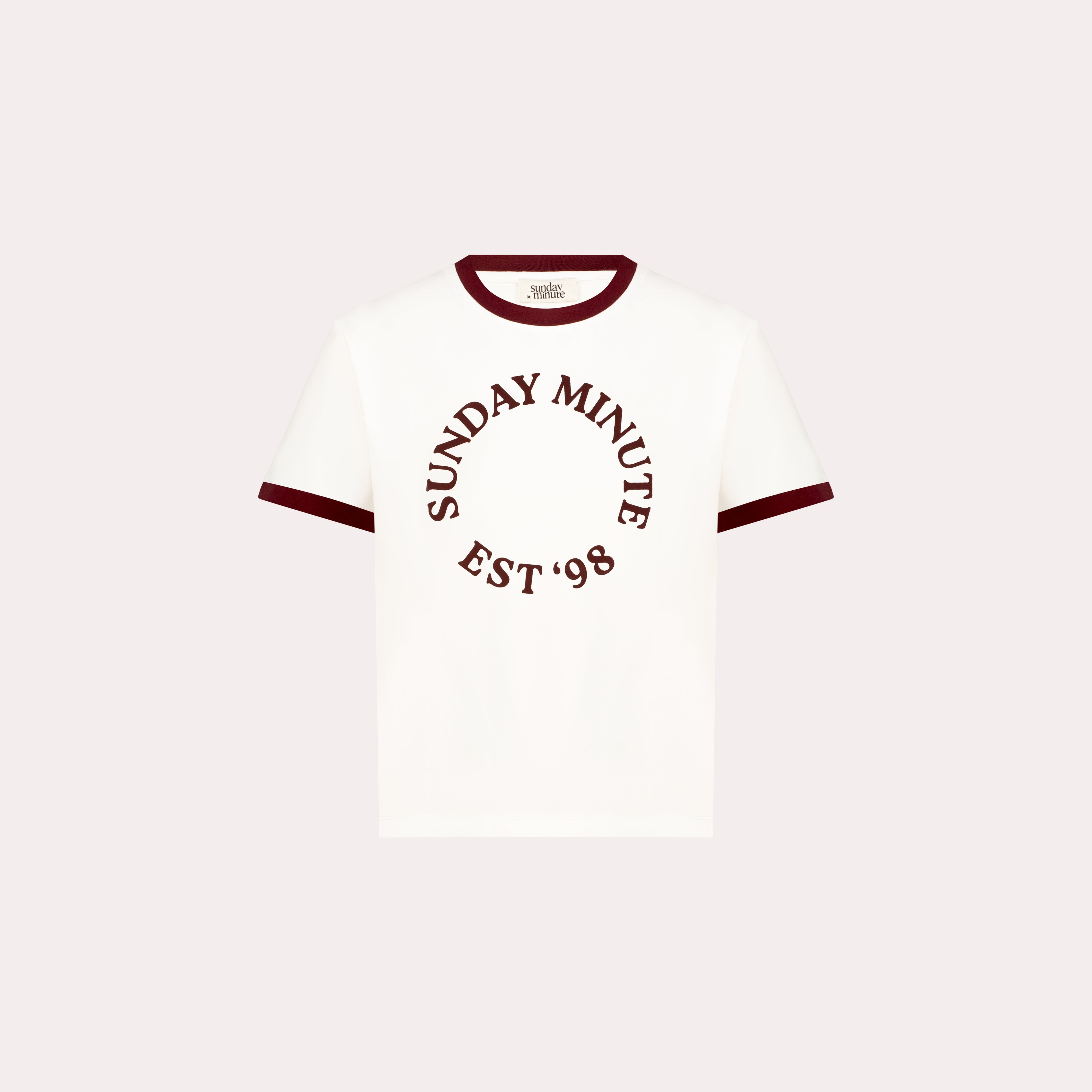 ‘98 Ringer Tee - White/Burgundy