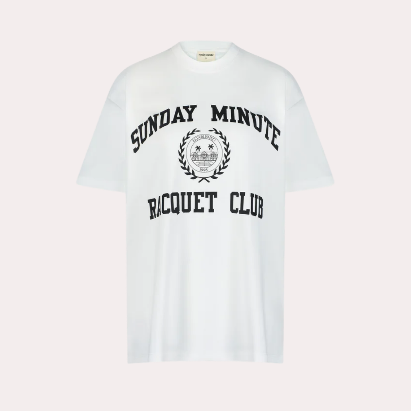 Oversized Collegiate T-Shirt - White/Black