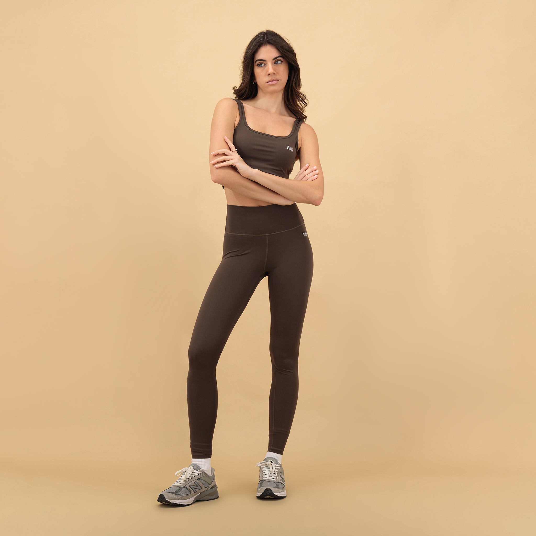 Sports Leggings - Brown